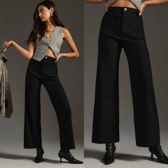 Anthropologie Maeve The Colette Wide Leg Pants 33T NWT - Picture 1 of 8